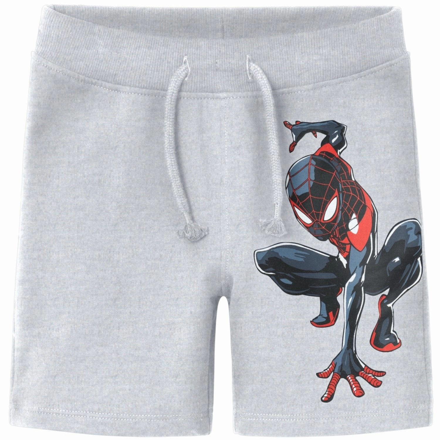 Name It Light Grey Melange Mu Spiderman Long Sweat Shorts Relaxed Vibe Sleepwear