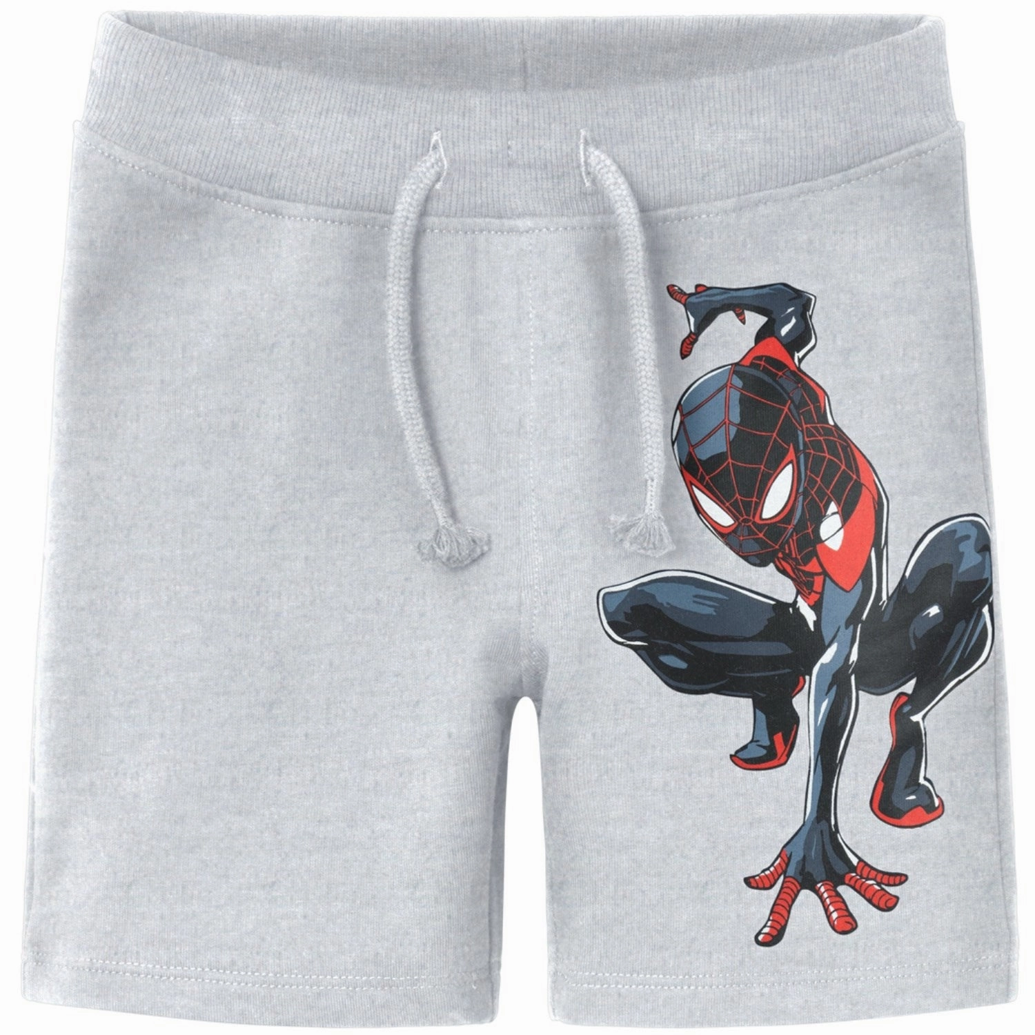 Easy Comfort Fit No Slip Waistband Name It Light Grey Melange Mu Spiderman Long Sweat Shorts