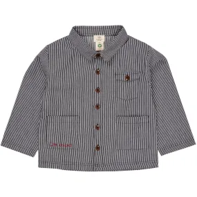 Recommend Packable design COPENHAGEN COLORS Navy Stripe Striped Twill Jacket W Pockets