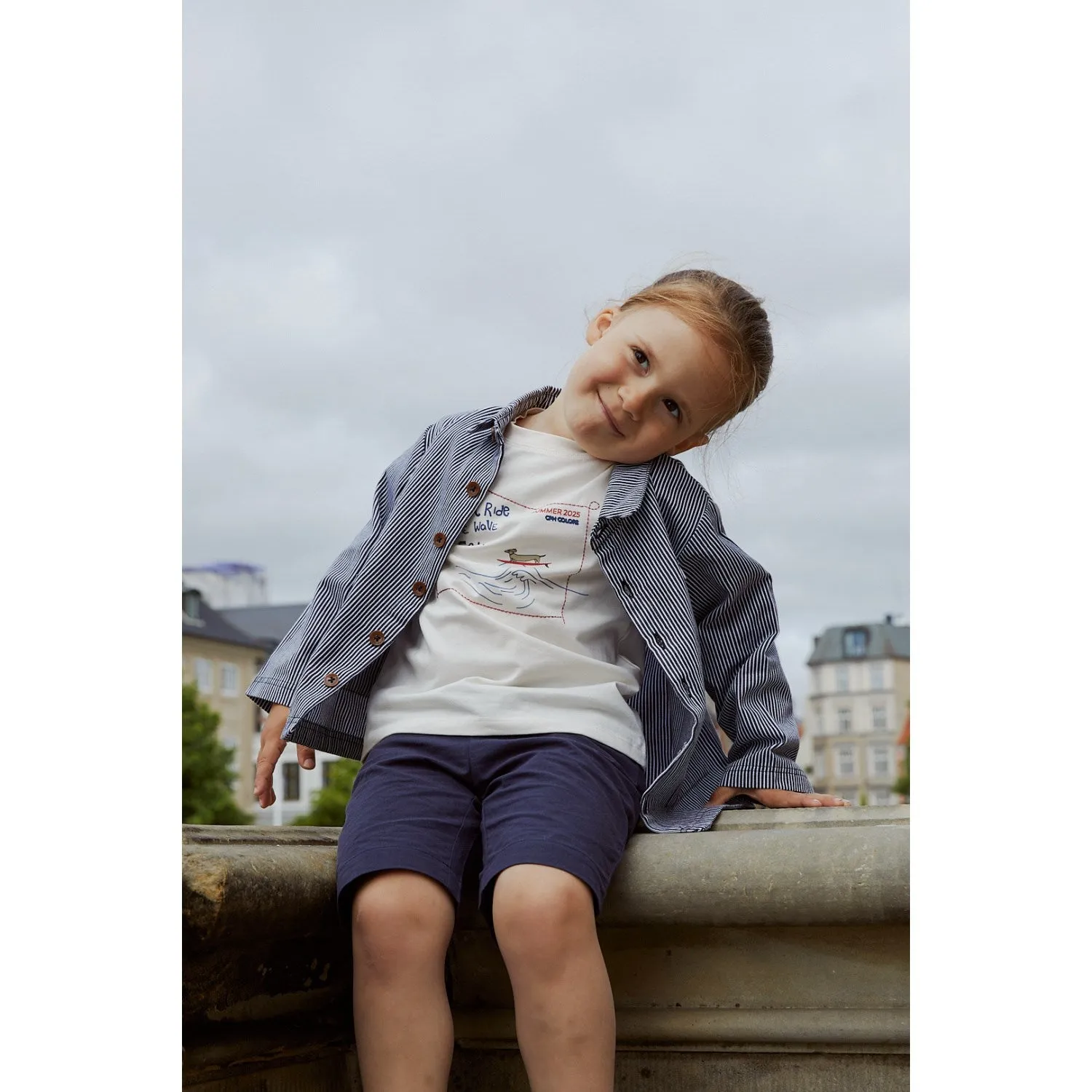 Kinetic Back Ventilation COPENHAGEN COLORS Navy Stripe Striped Twill Jacket W Pockets