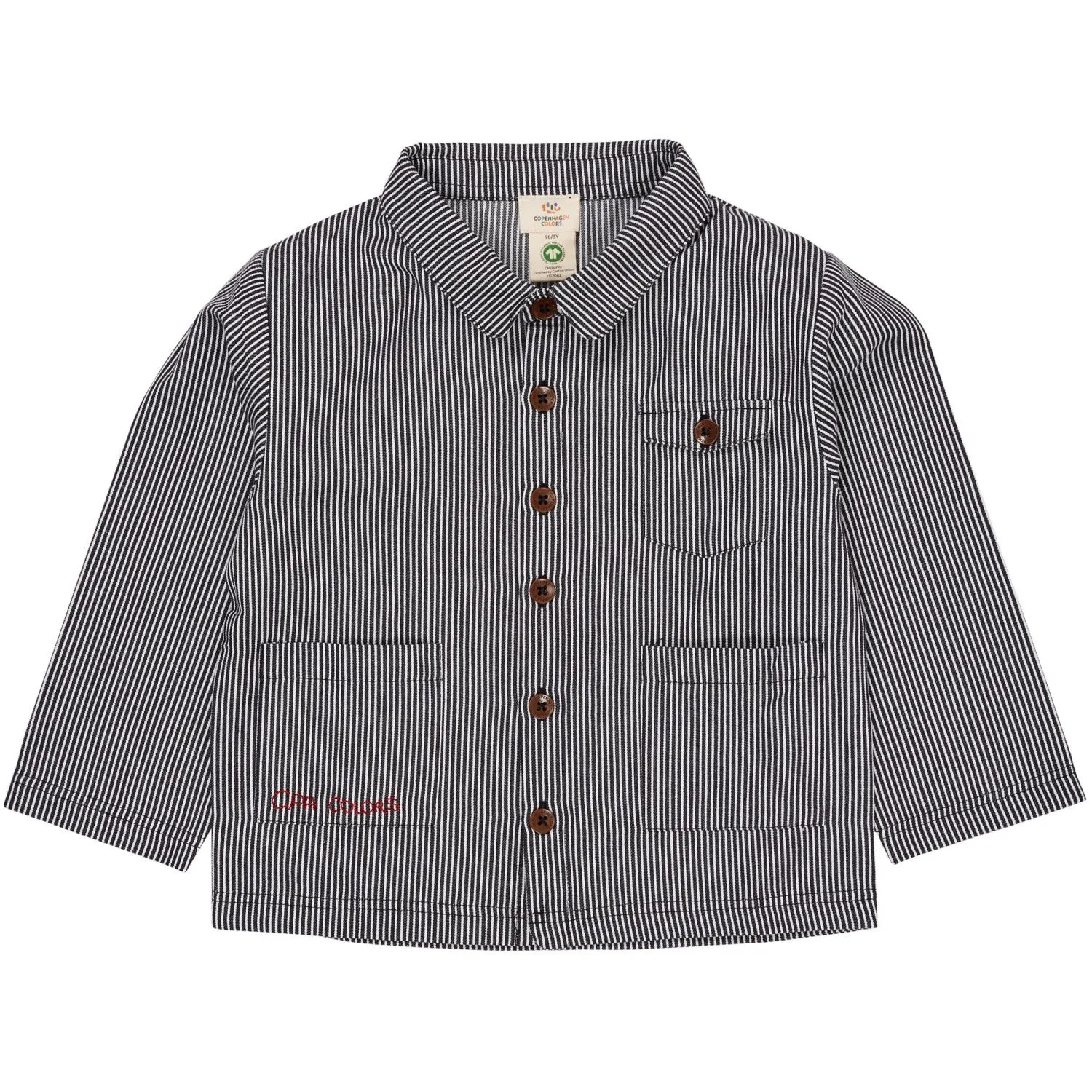 Recommend Packable design COPENHAGEN COLORS Navy Stripe Striped Twill Jacket W Pockets