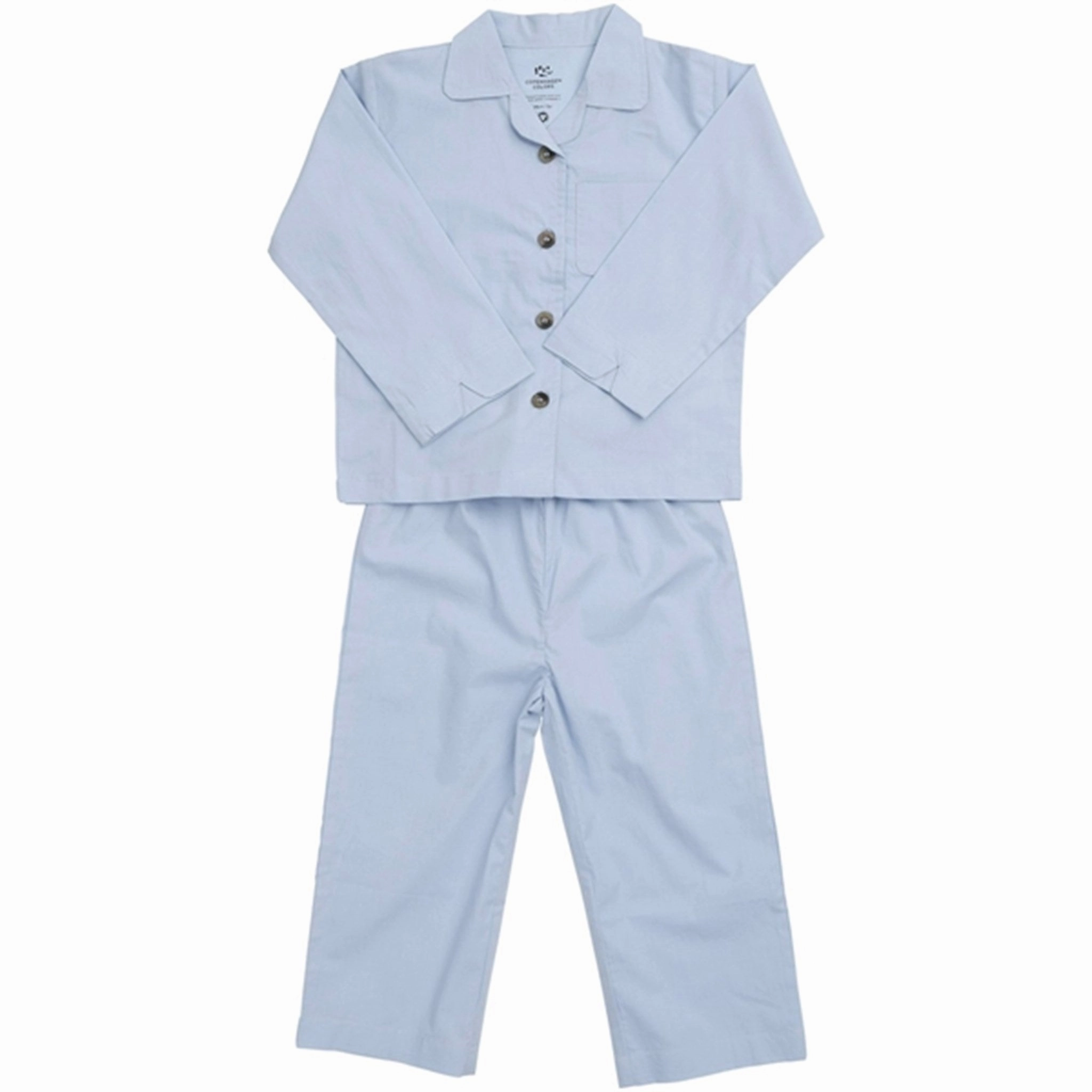 Copenhagen Colors Dusty Blue 2-Pack Pyjamas Set Full Coverage Reading Adventurers