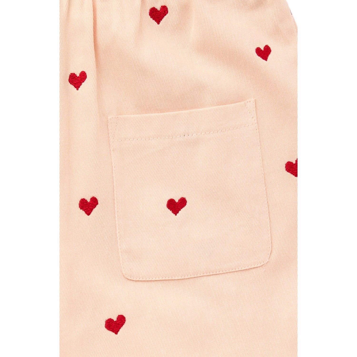button-down look COPENHAGEN COLORS Dusty Rose W. Berry Hearts Twill Heart Shorts