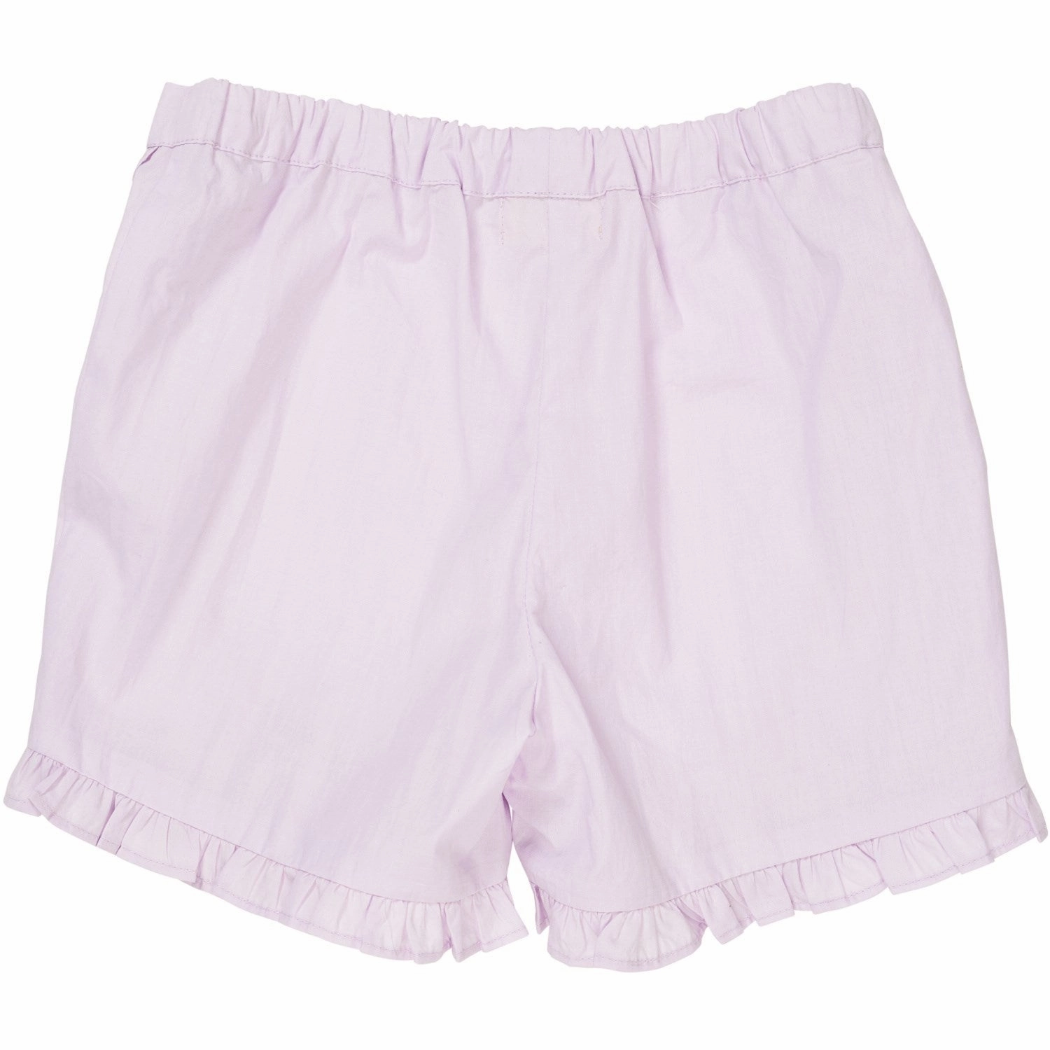 Flexible Hemline Balanced Design COPENHAGEN COLORS Lavender Poplin Frill Shorts