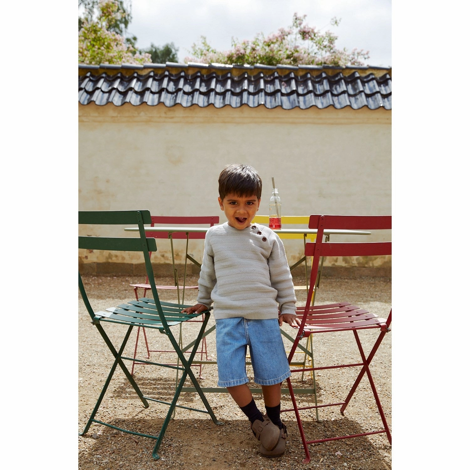 High Waist COPENHAGEN COLORS Lt Blue Indigo Washed Organic Wide Leg Denim Shorts