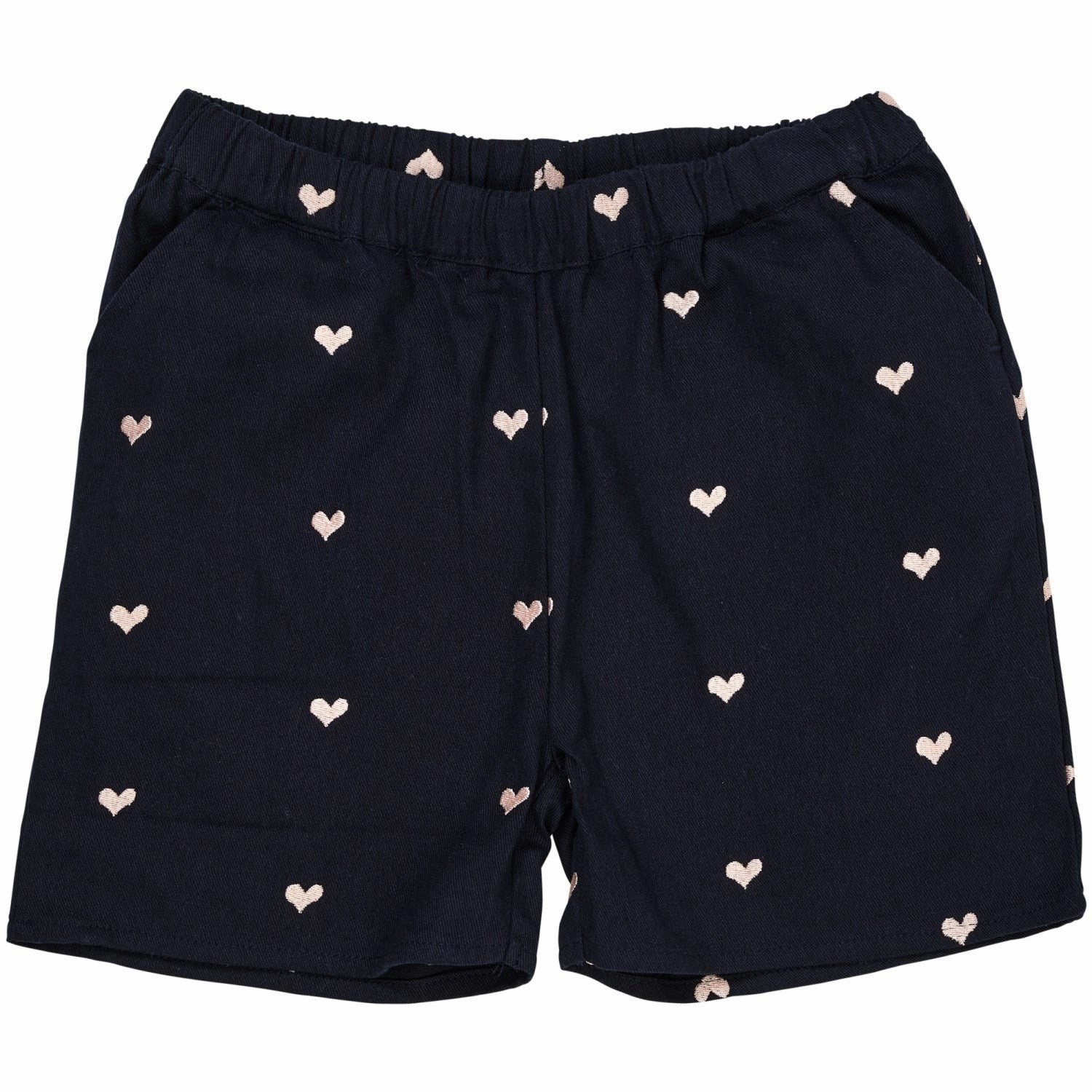 Easy Match slim fit COPENHAGEN COLORS Navy W. Soft Pink Hearts Twill Heart Shorts