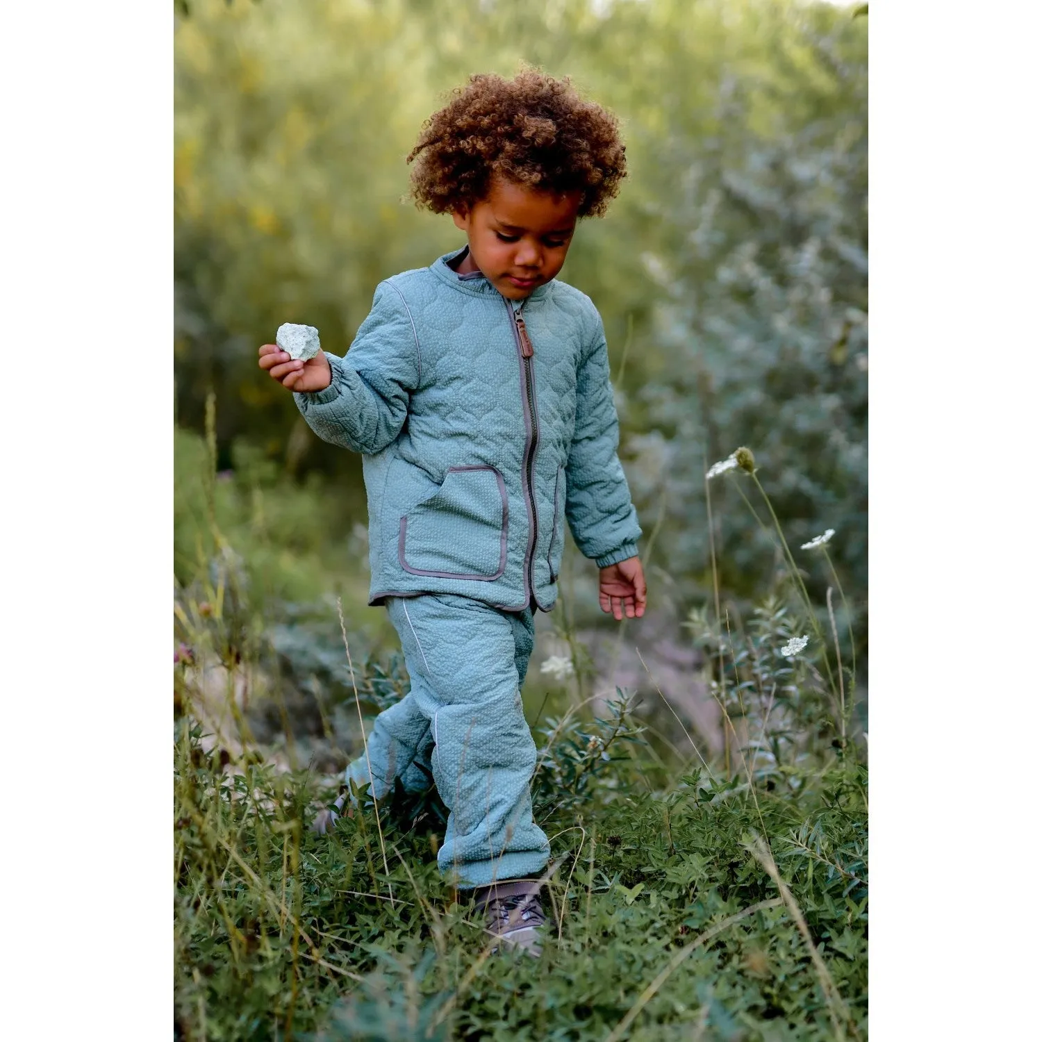 Timeless long-sleeve piece Ruched-Detail Mikk-Line Green Bay Thermal Jacket