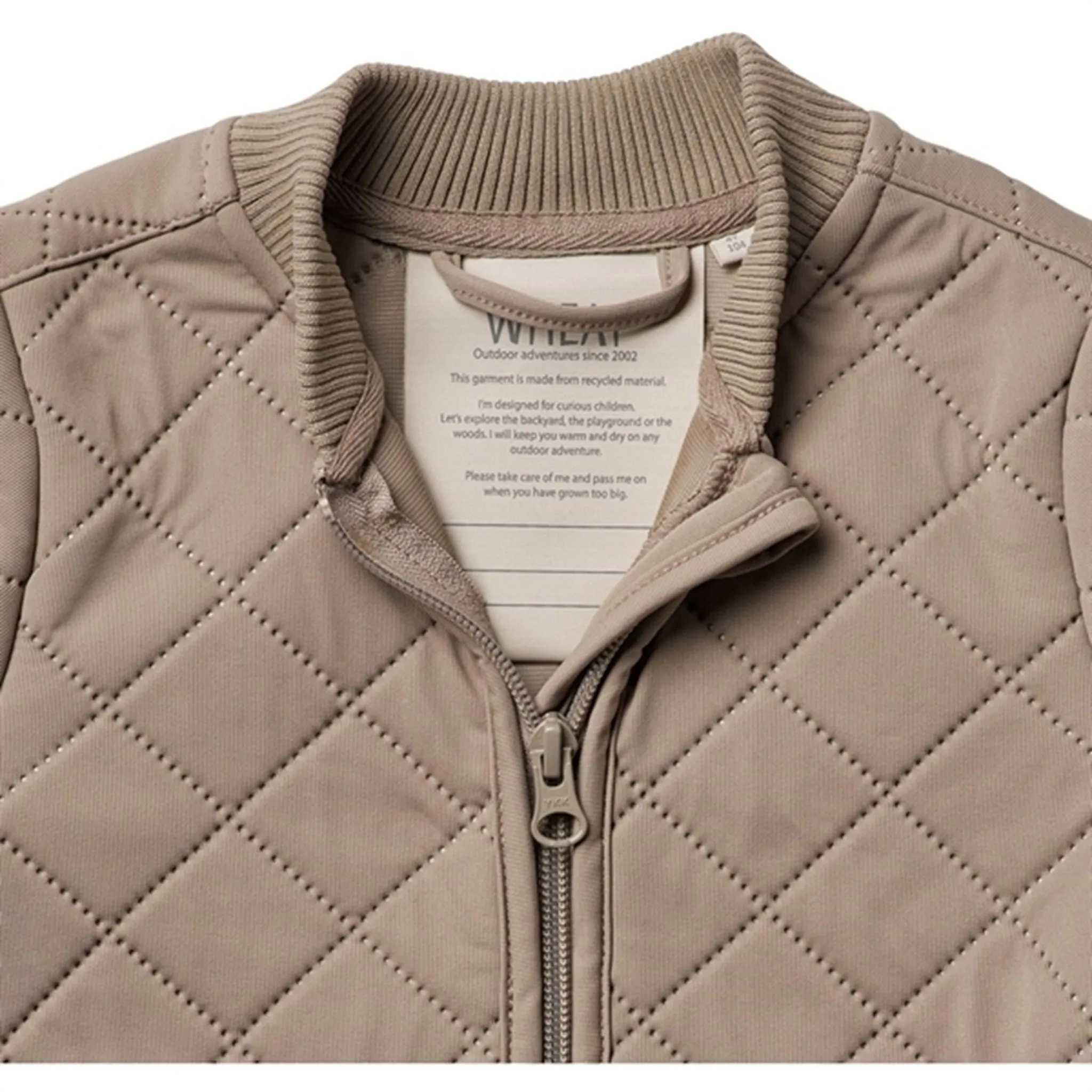 Wheat Thermo Beige Stone Jacket Loui Curve-Enhancing