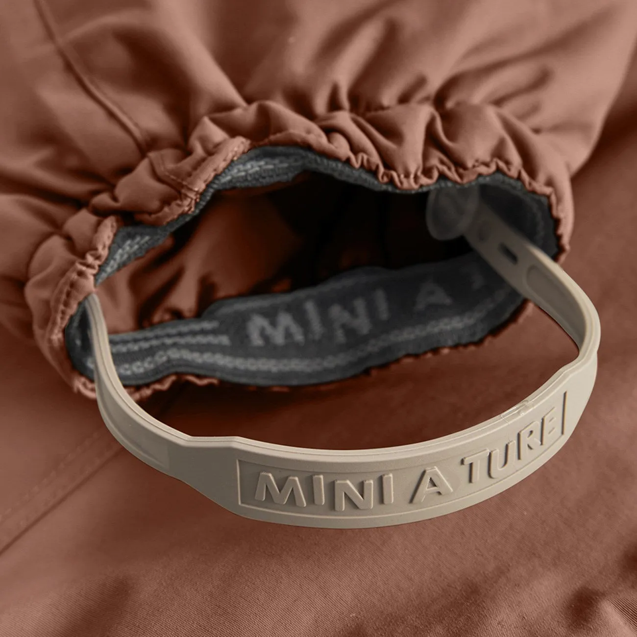 Tie-Front Mini A ture Rootbeer brown Wisti Fleece Snowsuit