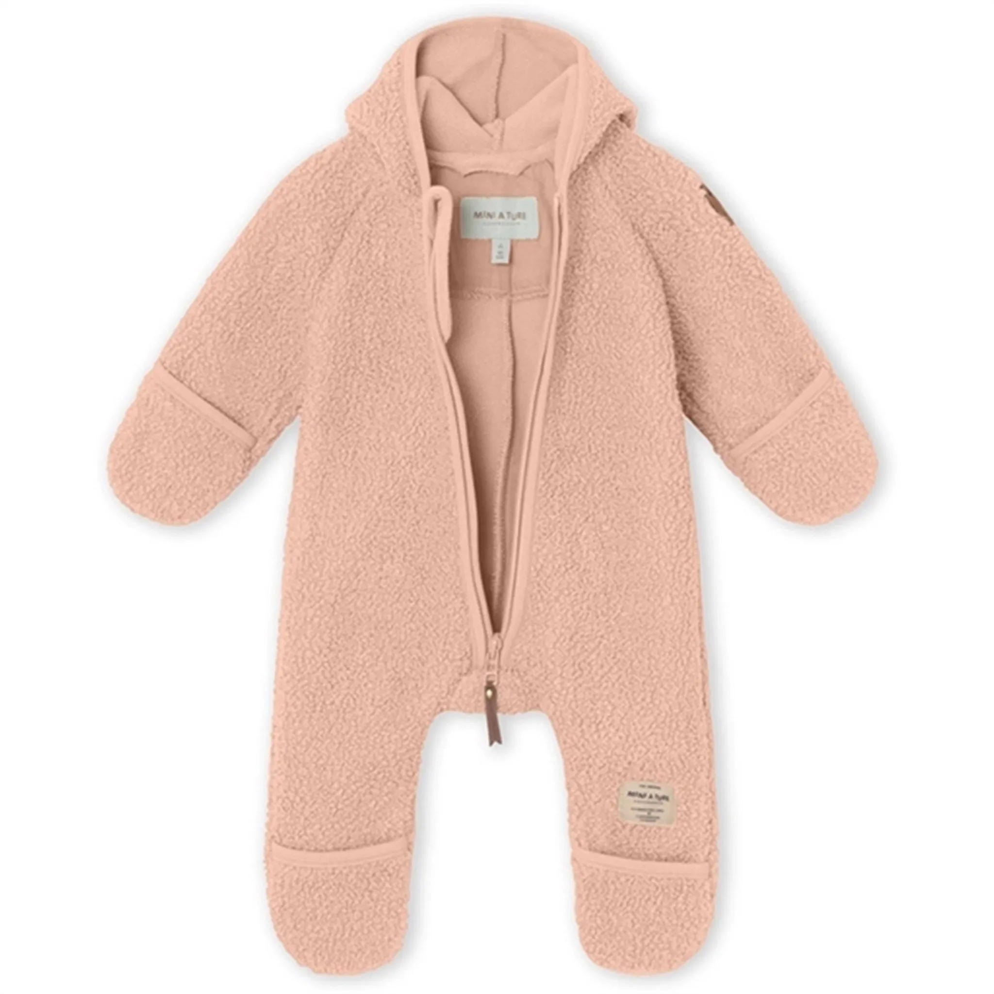 MINI A TURE Adel Teddy Fleece Jumpsuit Rose Dust Flowy-Shape