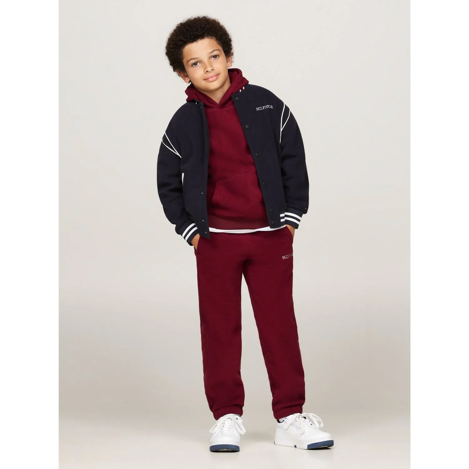 Tommy Hilfiger Desert Sky Polar Fleece Bomber Jacket Excellence