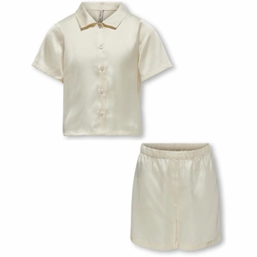 Neutral Style ComfortFirst Design kids ONLY Birch Sarah Short Satin Nightwear Set