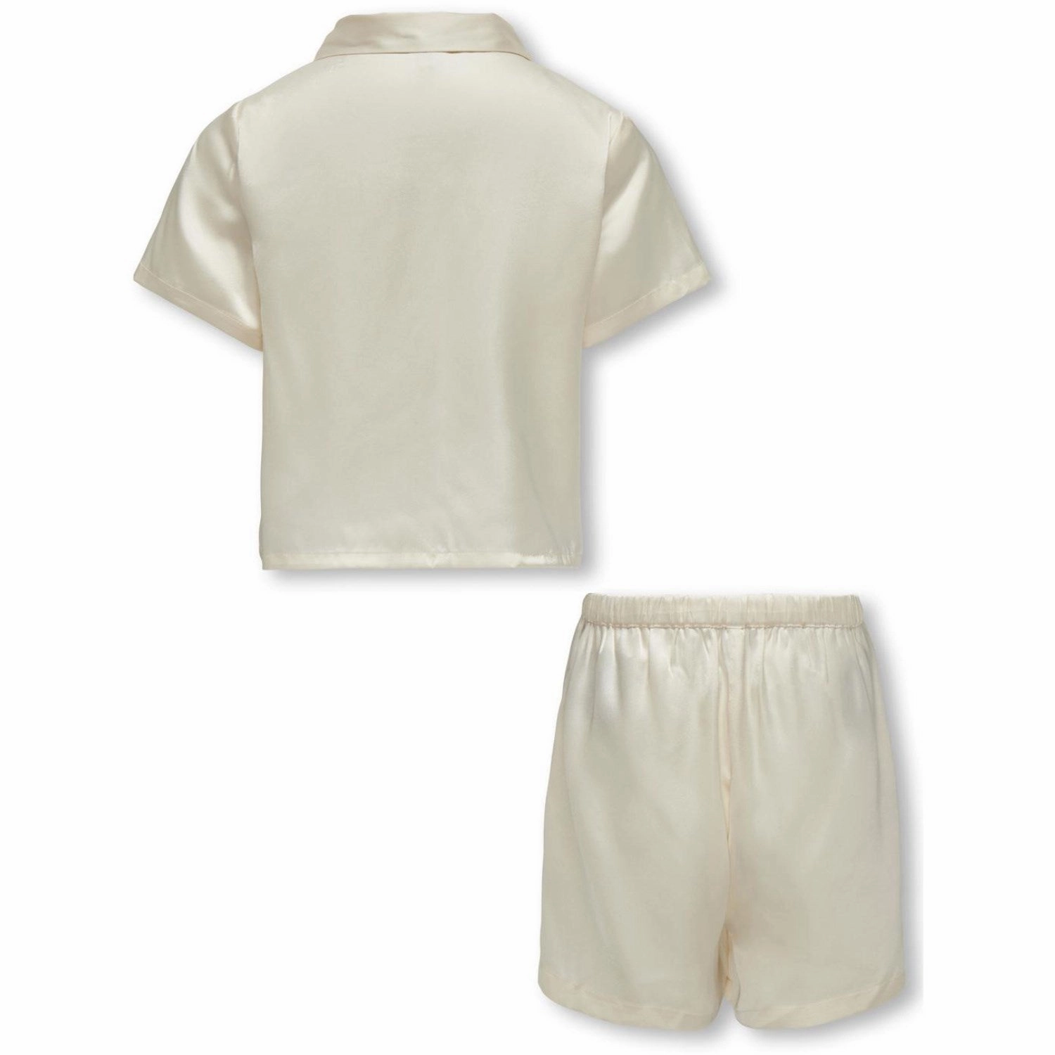 kids ONLY Birch Sarah Short Satin Nightwear Set Ribbed Cuffs