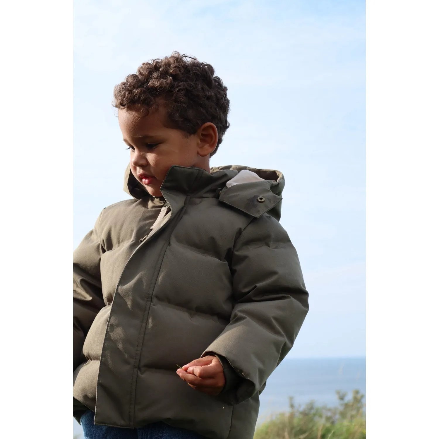 Cropped-Length Konges Sl?jd Kalamata Magnum Down Jacket Solid Grs