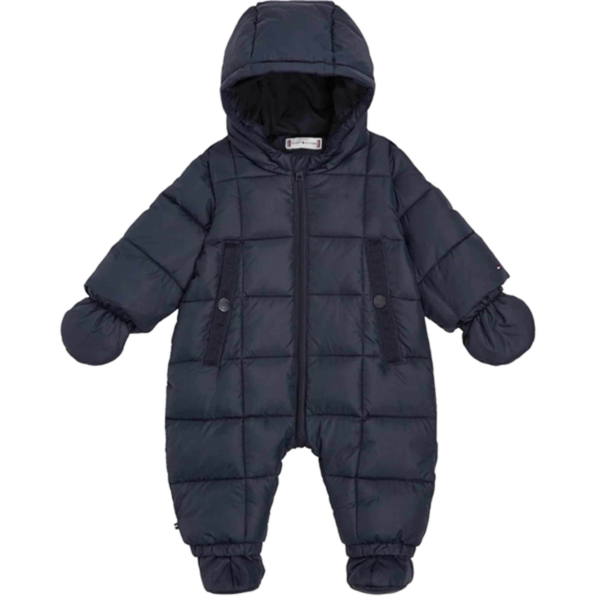 Influencer-Style Tommy Hilfiger Baby Monotype Tape Ski Suit Desert Sky