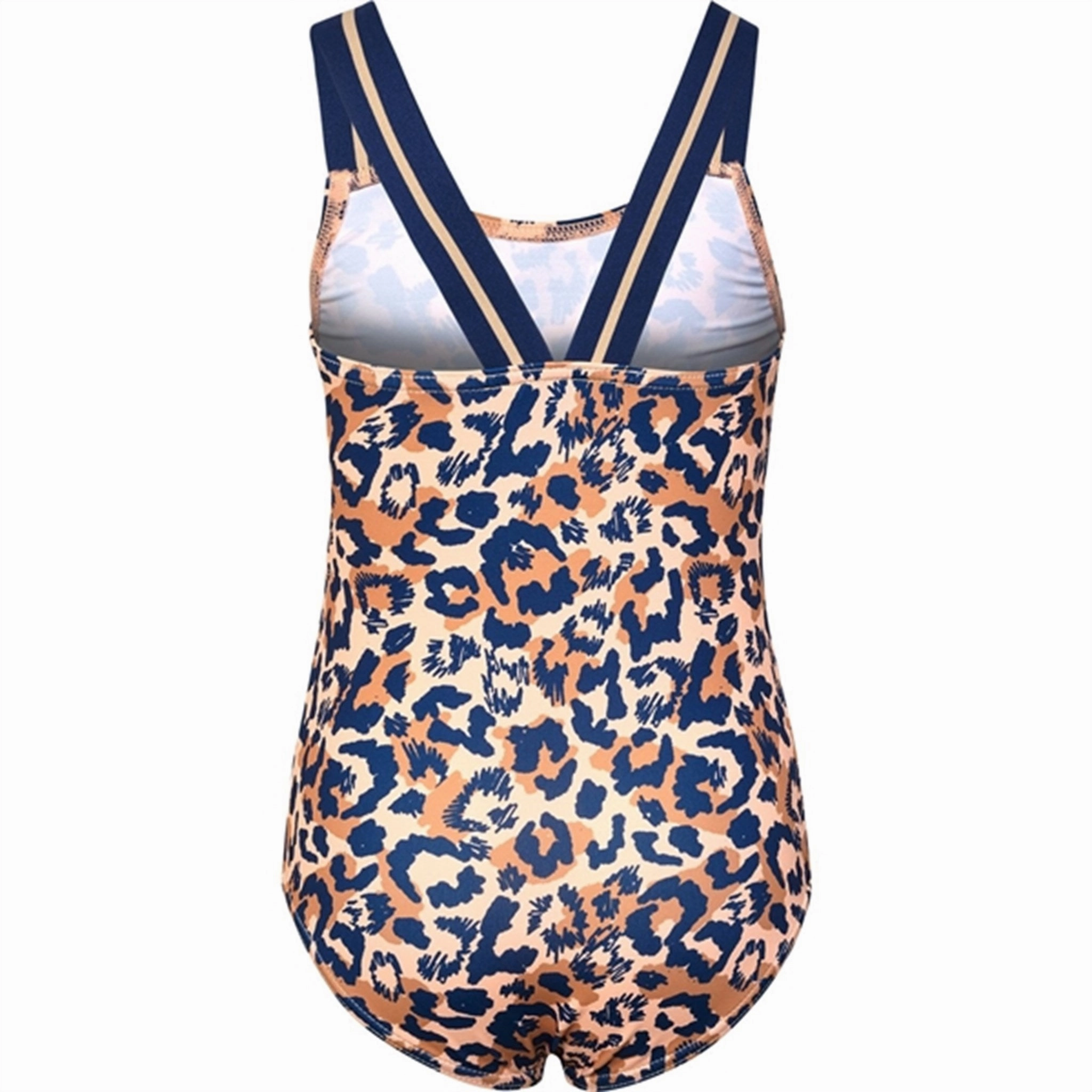 High-Neck Zipper-Front Hummel Zuri Swimsuit Peach Parfait