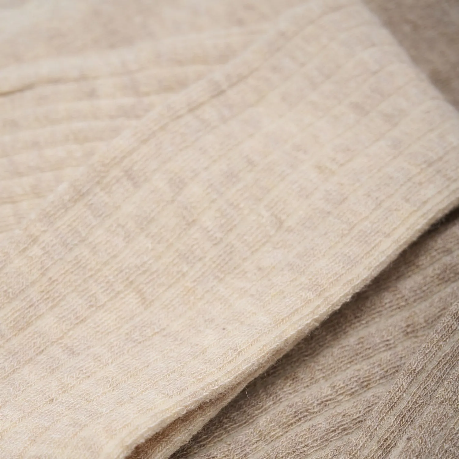 Printed-pattern Flare Minymo Silver Mink Melange Wool Pantyhose Rib 2-pak