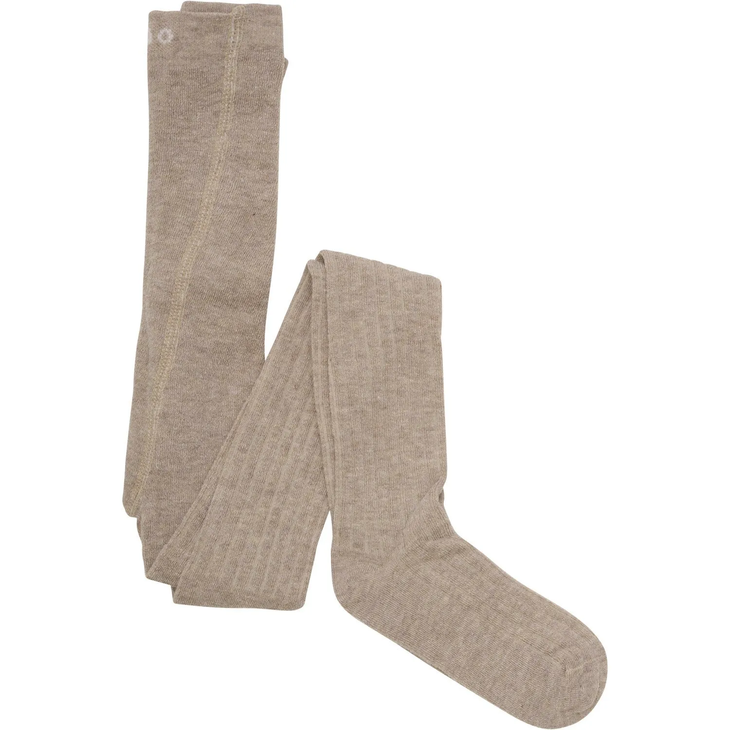 Minymo Silver Mink Melange Wool Pantyhose Rib 2-pak Hemmed Youth