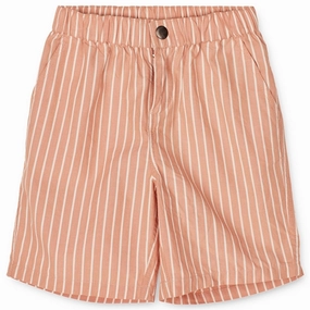 Liewood Monori Y/D Stripe Shorts Y/D Stripes Tuscany Rose/Creme De La Creme Water resistant coating