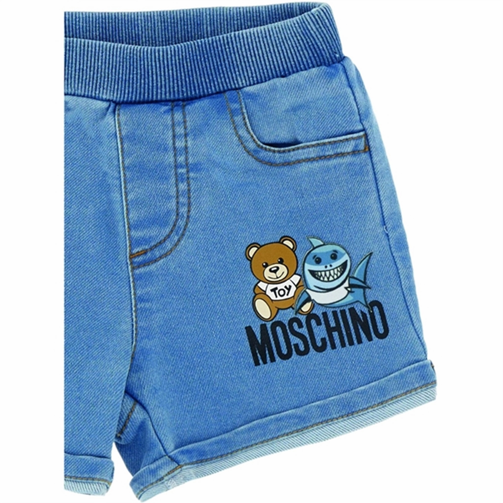 Anti Slip Waistband Moschino Blue Shorts