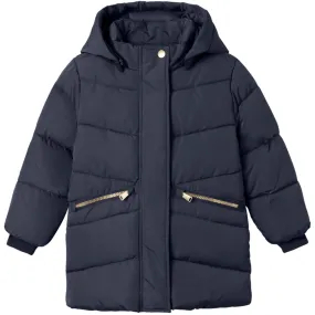 Name It Dark Sapphire Memot Long Jacke Dropped-Waist Embroidered-Detail