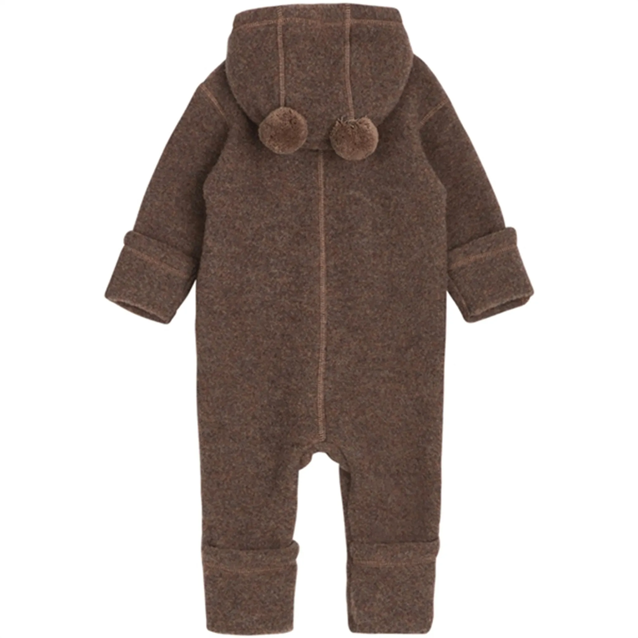 Patterned-Fabric Knot-Detail Hust & Claire Baby Cub Brown Mexi-HC Jumpsuit