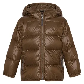Hidden-Placket Ver de Terre Featherlight Baby Down Jacket Kangaroo