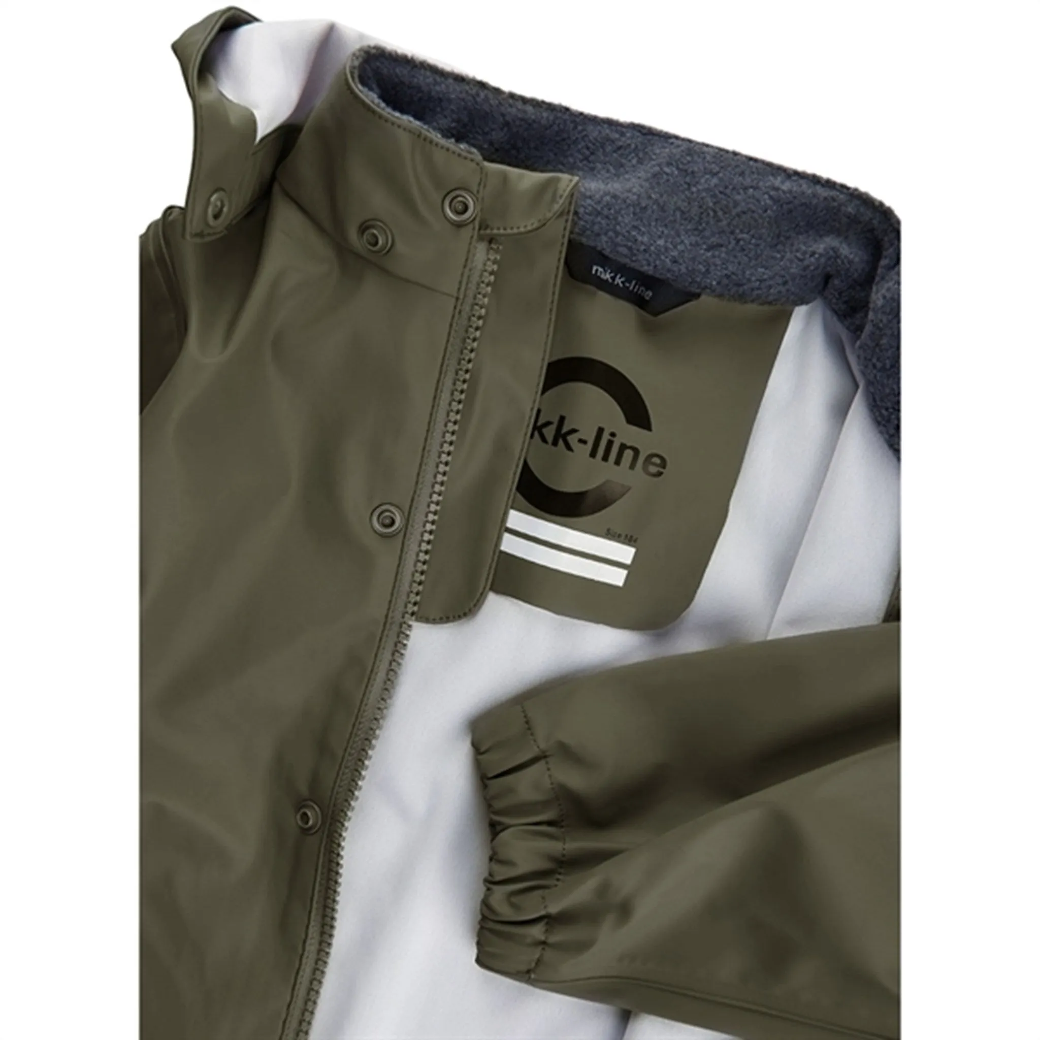 Mikk-Line Rainwear Jacket And Pants Dusty Olive Low Profile