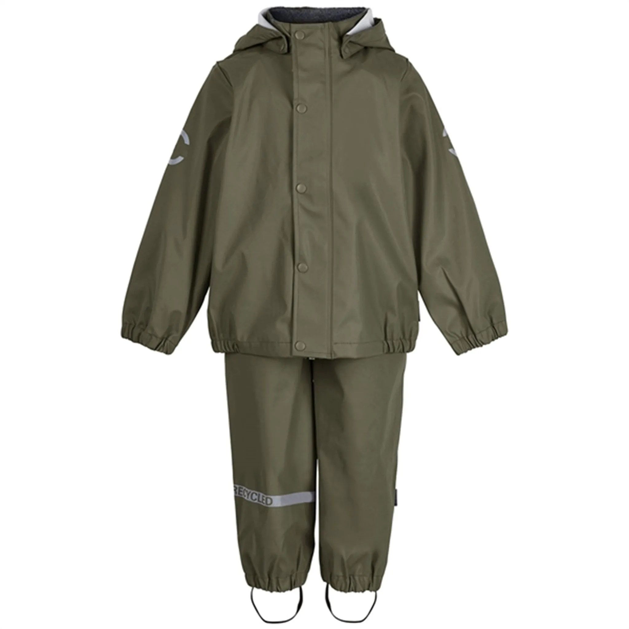 Foggy Weather Gear Utility Hiking Wear Mikk-Line Rainwear Jacket And Pants Dusty Olive