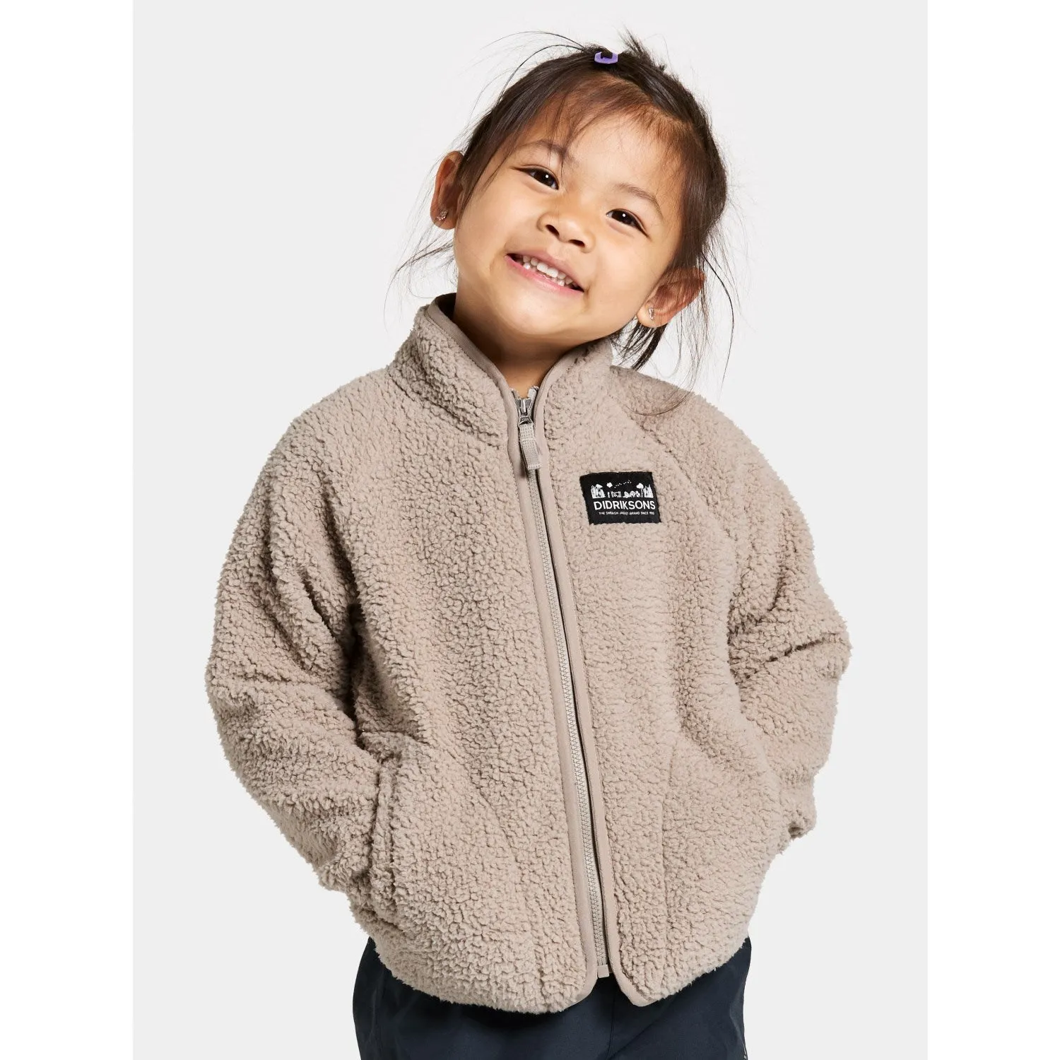 Didriksons Beach Beige Gibbs Kids Fullzip 2 Snow Trip