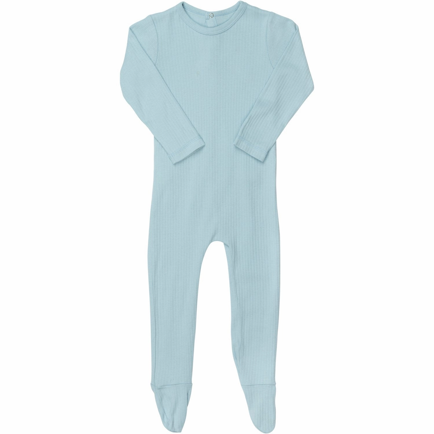 Trendy Shopping Dynamic Simple COPENHAGEN COLORS Lt. Blue Rib Jersey Full Body W. Back Opening