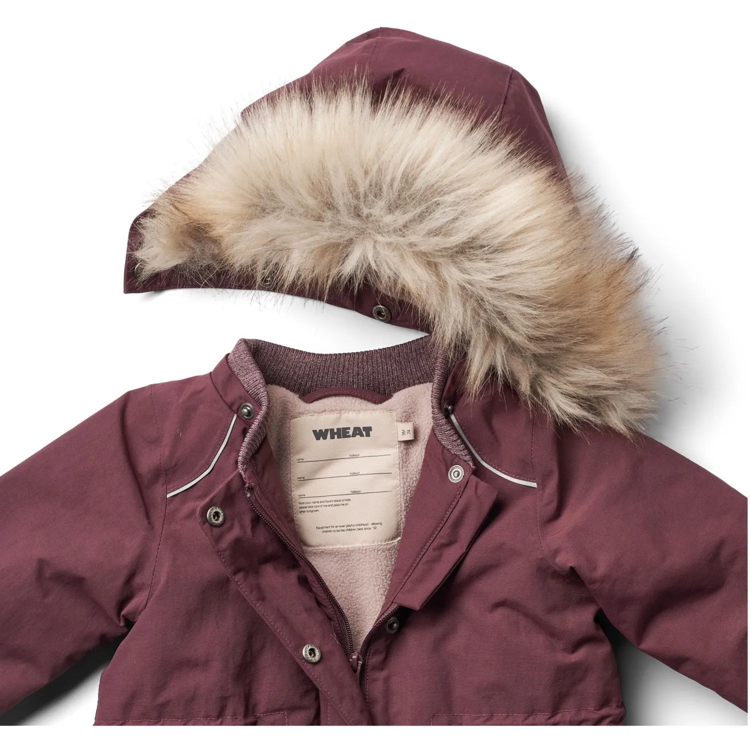 Machine washable Reinforced Stress Points Wheat Purple Dawn Jacket Mathilde Tech