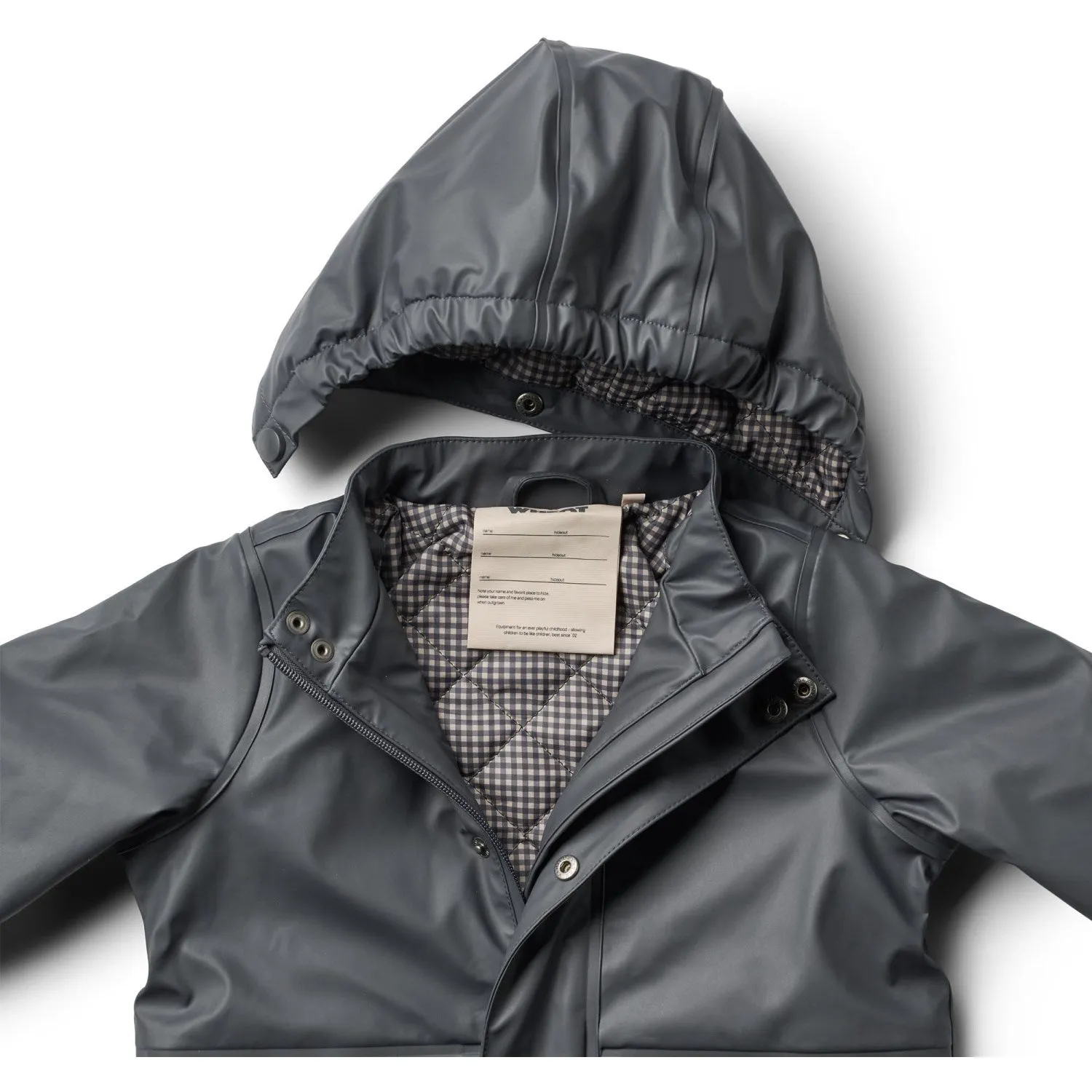 Wheat Dark Ink Thermo Rain Coat Aju On The Go Weekend Walk