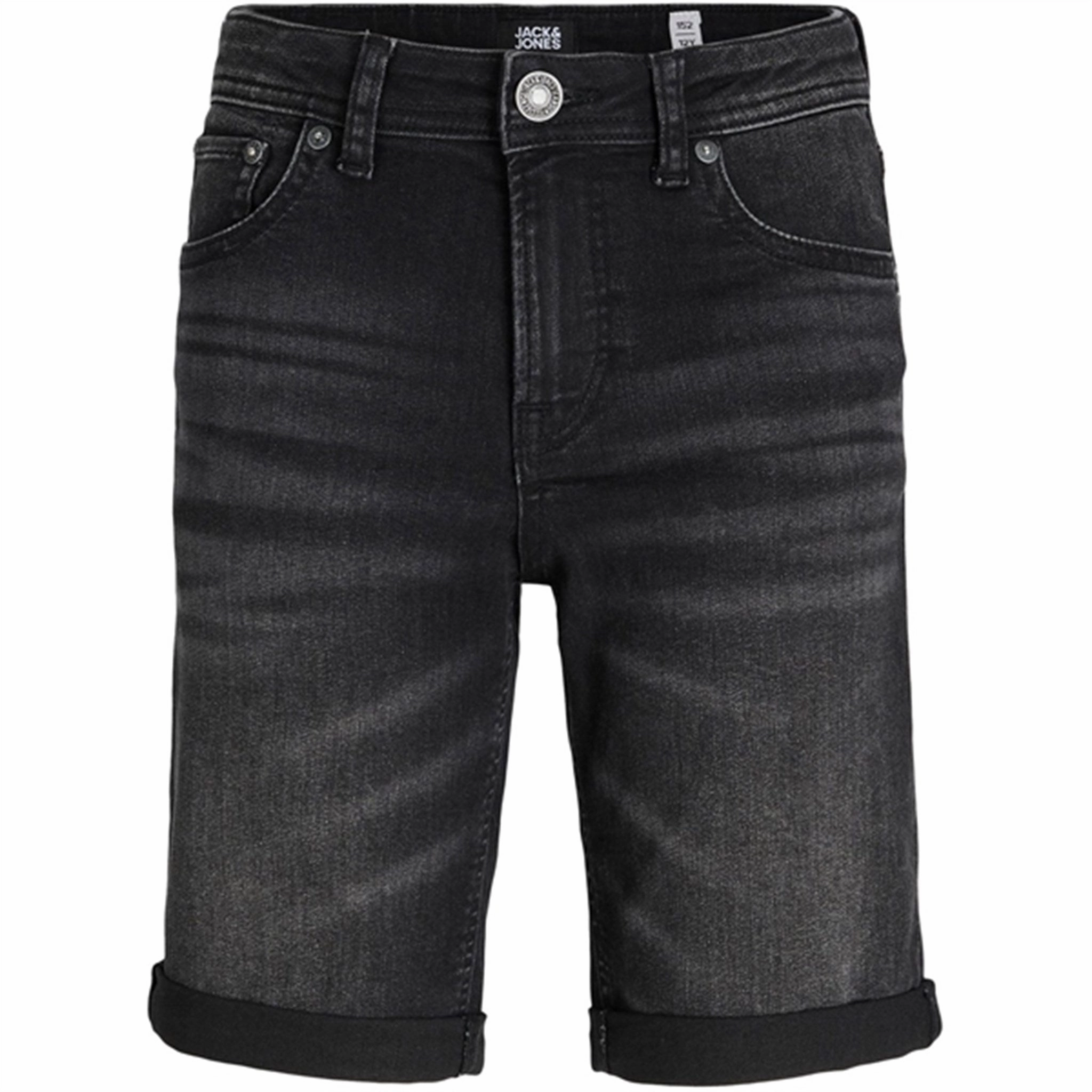 Jack & Jones Junior Black Denim Original Rick Shorts 2350 Classic Style Zero Irritation Tags
