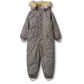 Wheat Black Sea Open Flowers Snowsuit Moe Silk-Blend