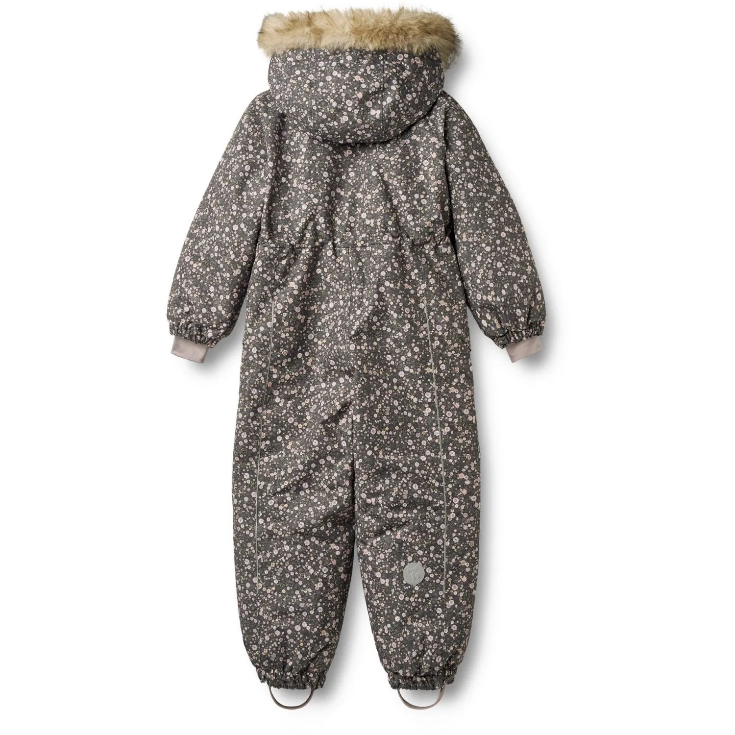breathable-mesh Front-Pocket Wheat Black Sea Open Flowers Snowsuit Moe