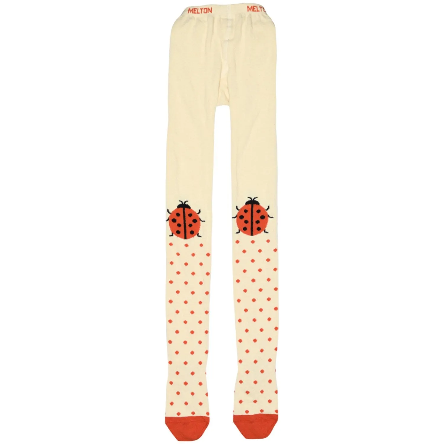 studded MELTON Shortbread Ladybug tights