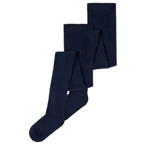 Name it Dark Sapphire Rib Tights 2-pack Noos Halloween