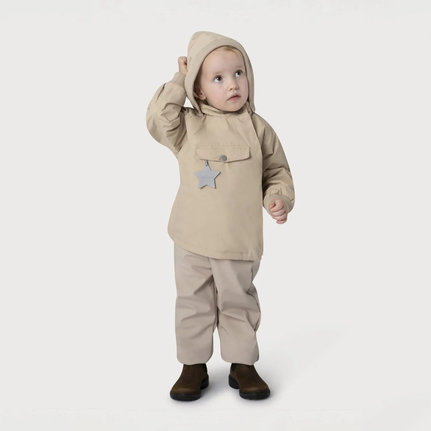 actors Commuter Fit Mini A ture Sesame Wai Fleece Lined Spring Jacket. GRS