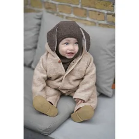Glossy-Finish Thermal-Lined Huttelihut Pram Suit Wool Pooh Sand