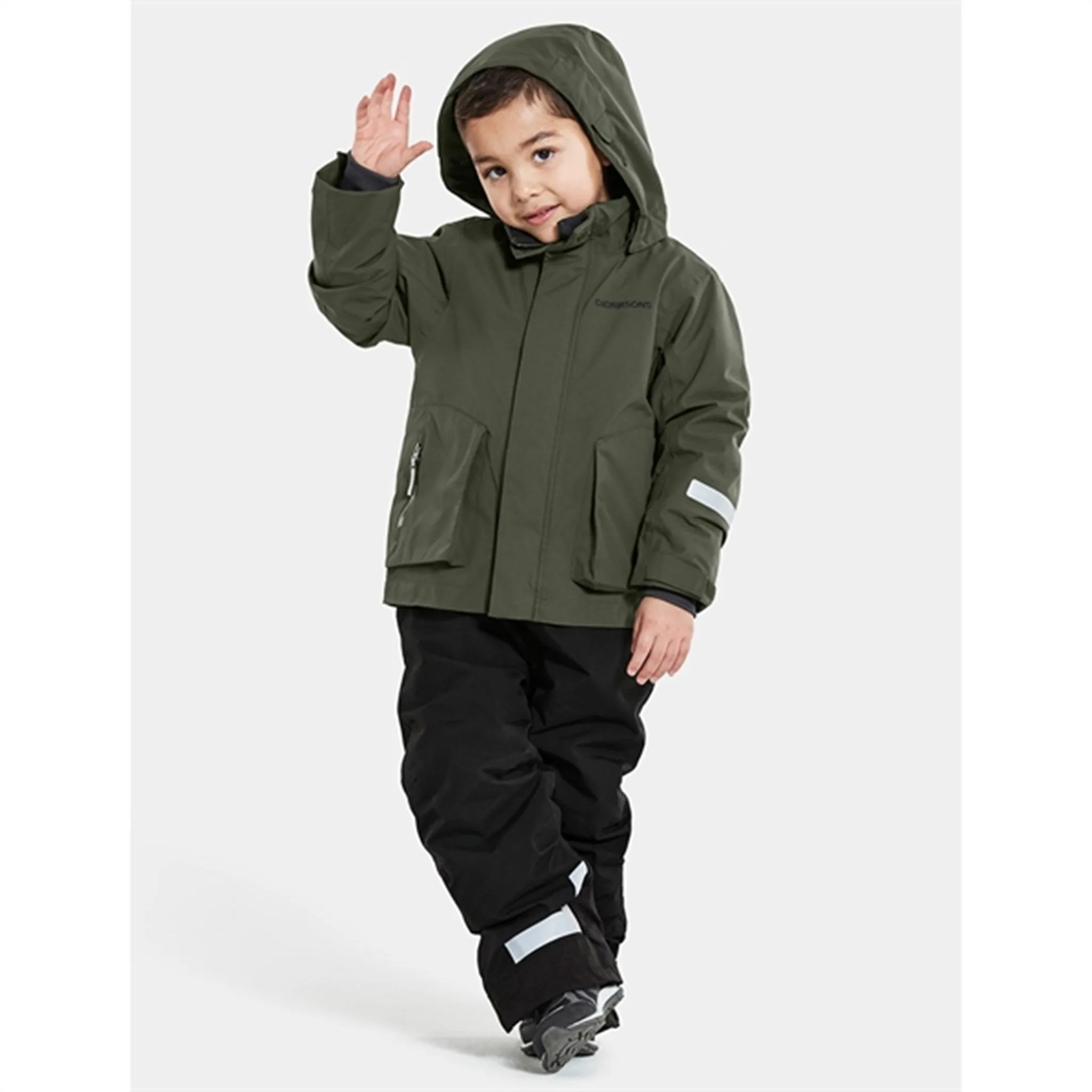 Smocked-Detail Didriksons Arke Deep Green Wintersuit