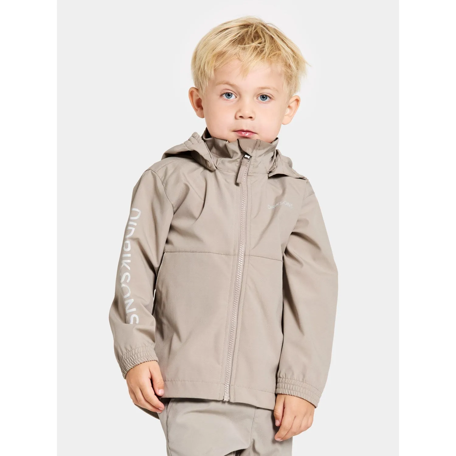 Abrasion Resistant Fabric Didriksons Beach Beige Hallon Kids Jacket