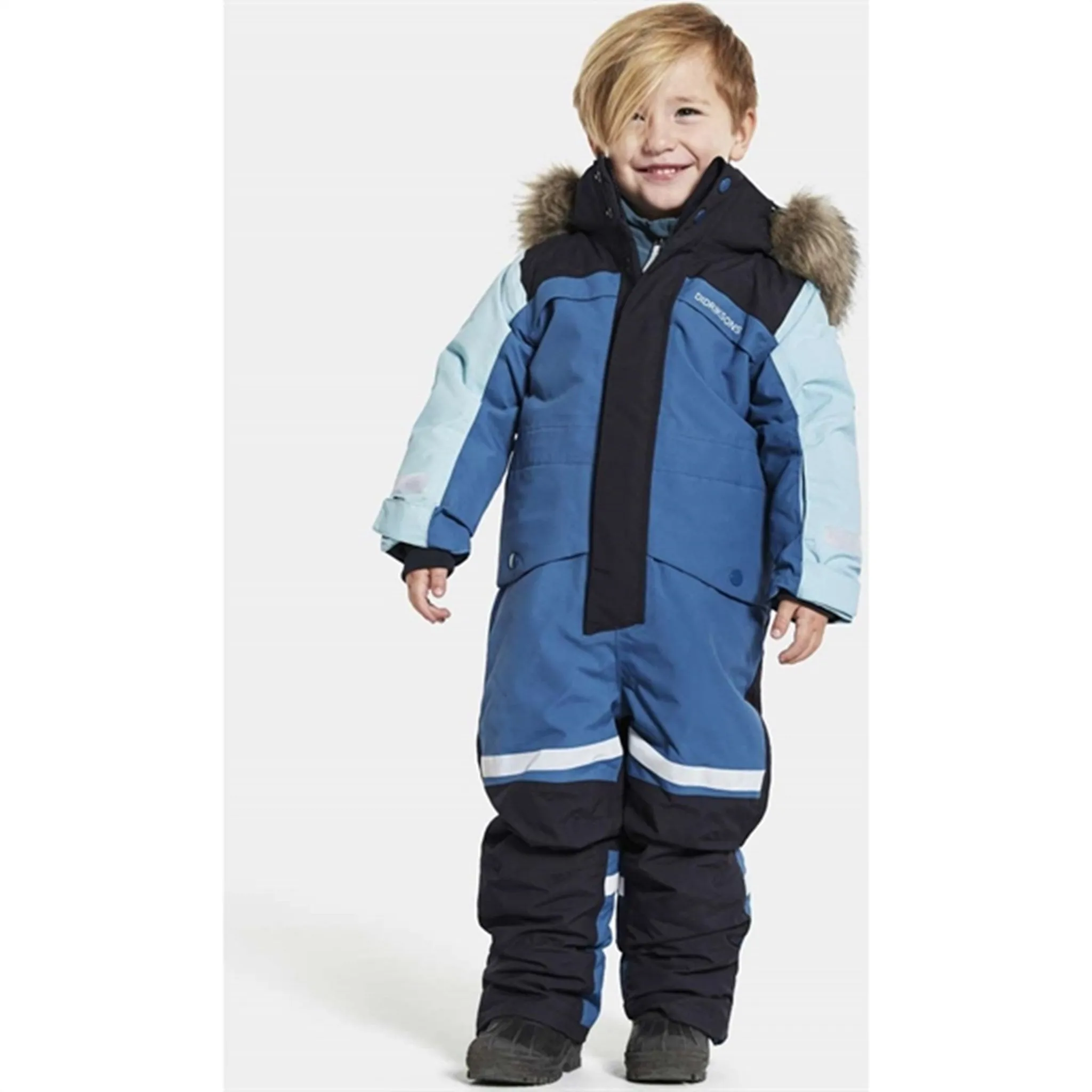 retro-style Didriksons Bj?rven Corn Blue Snowsuit