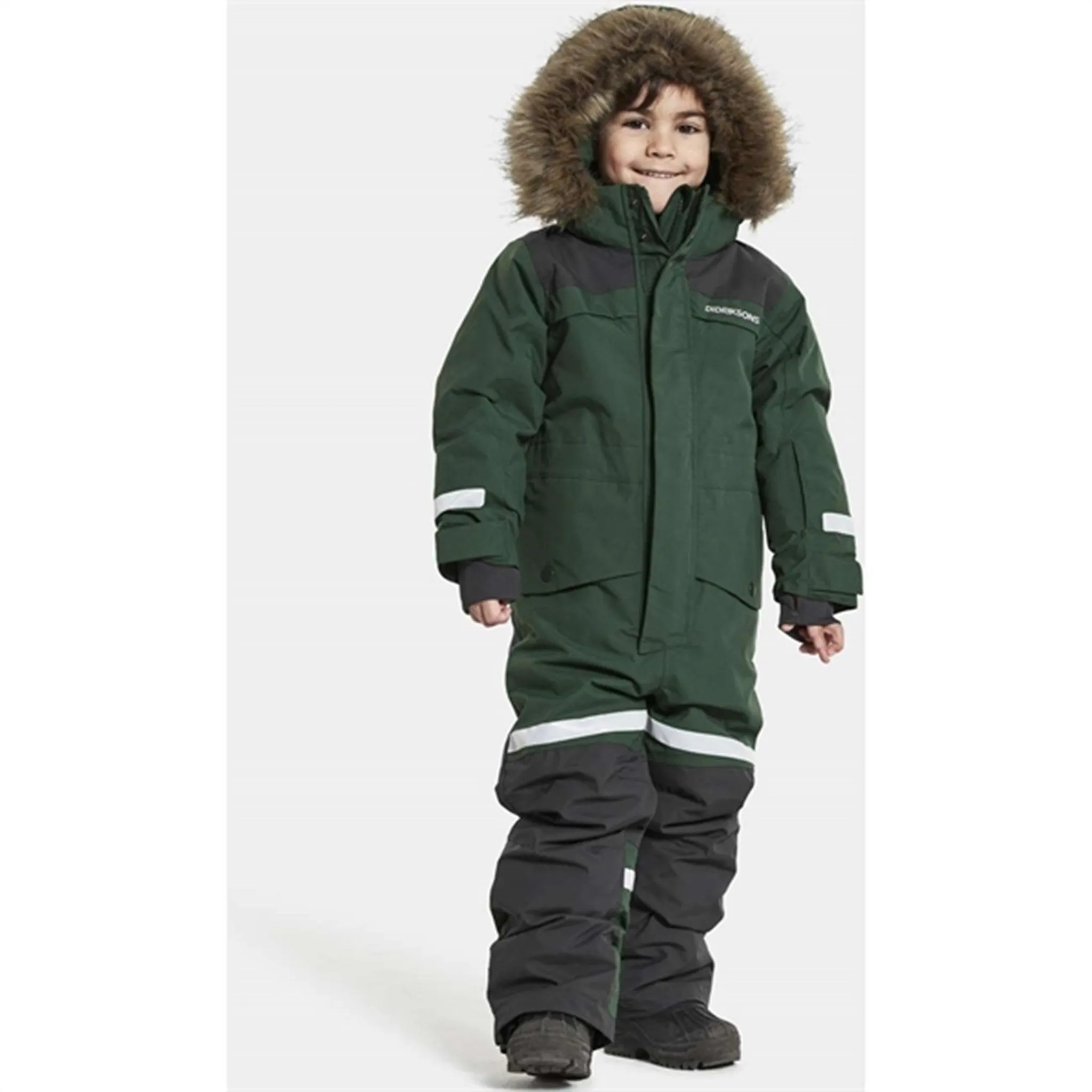 Didriksons Bj?rven Evening Green Snowsuit Cuffed-Sleeve