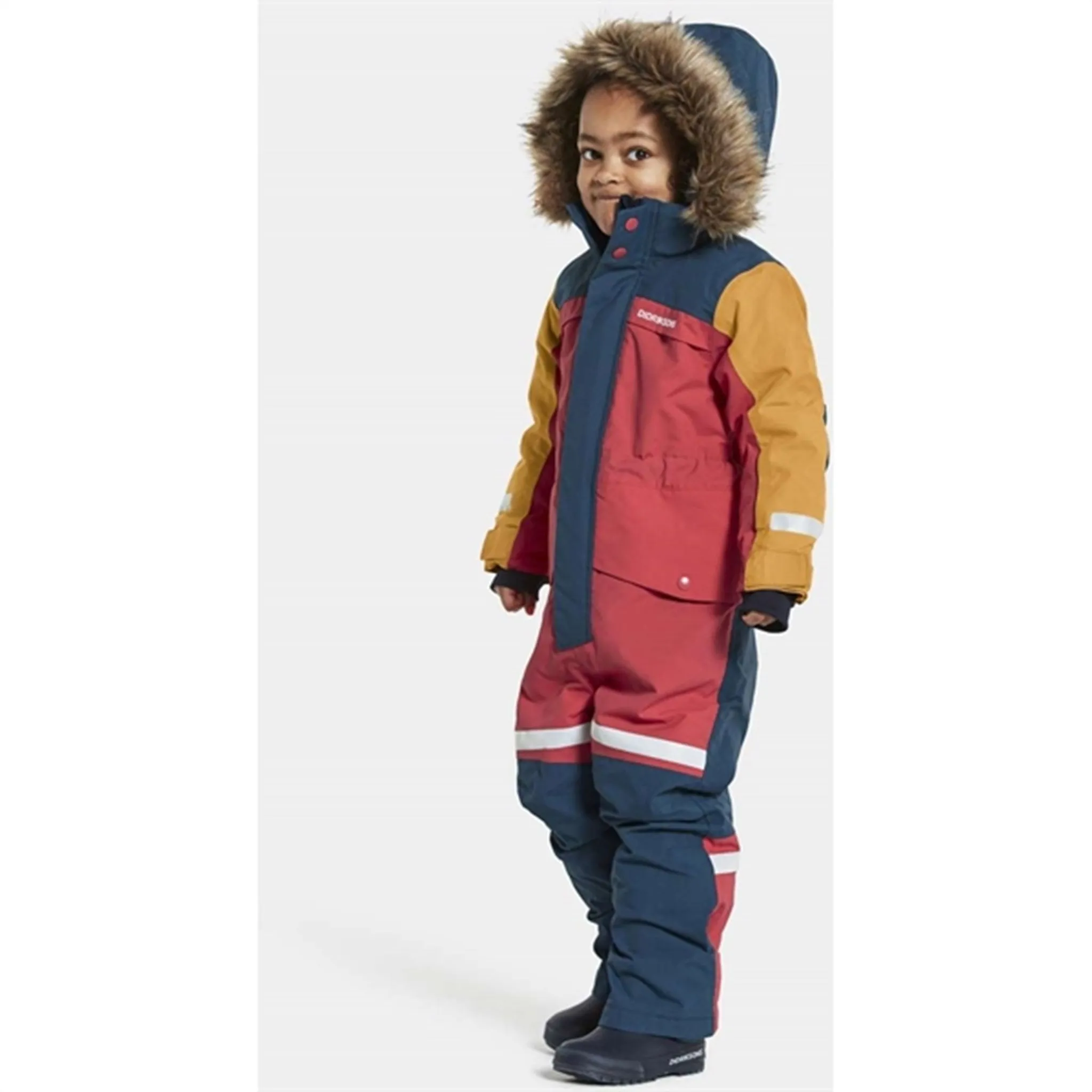 Didriksons Bj?rven Modern Pink Snowsuit Raglan-Sleeve