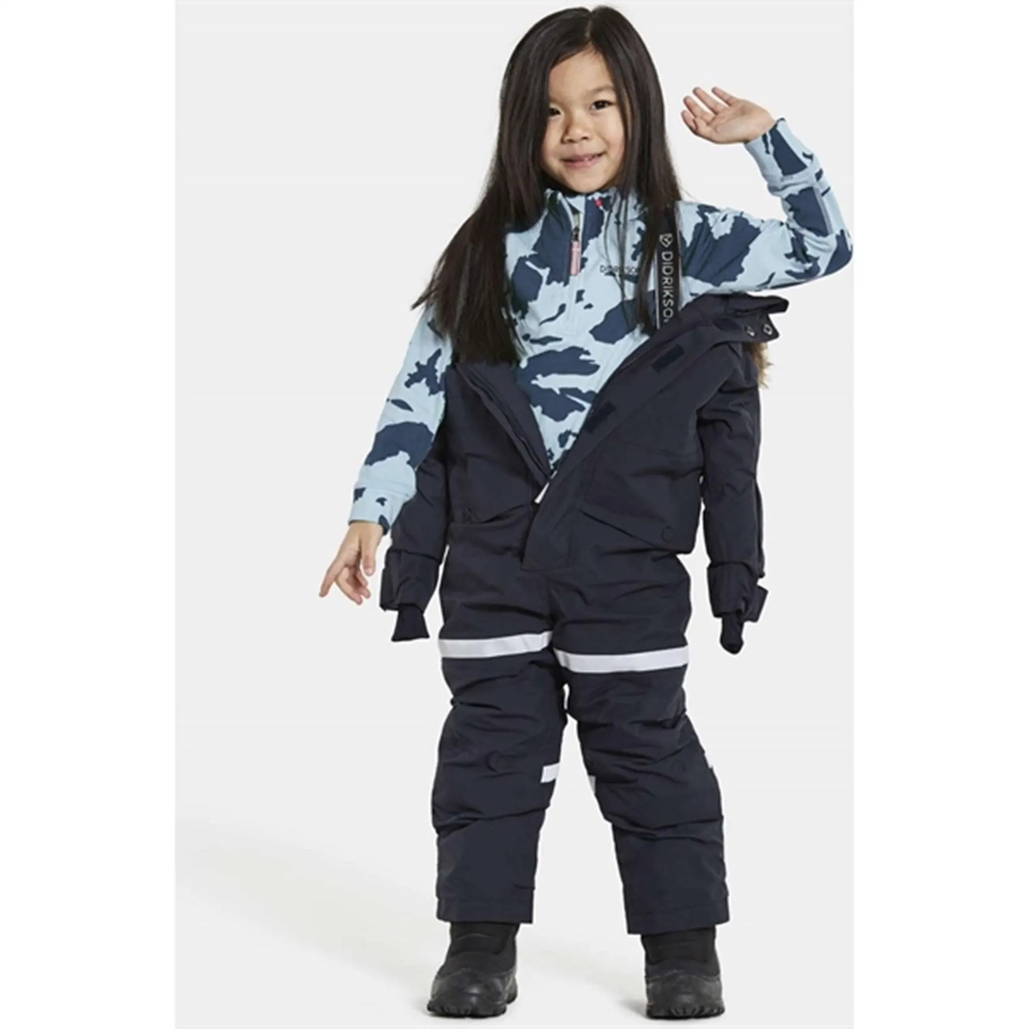 Anti-Static-Finish Didriksons Bj?rven Navy Snowsuit