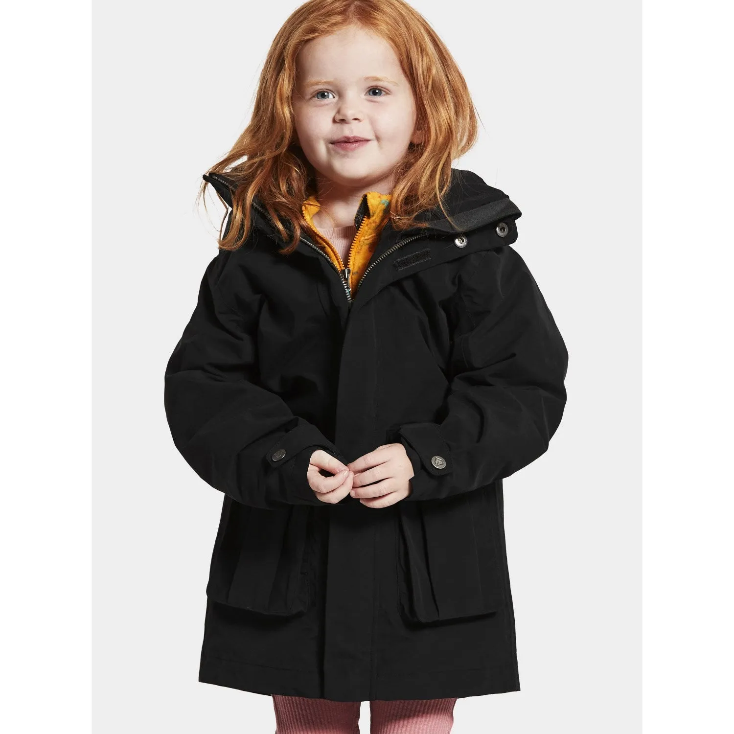Didriksons Black Timo Kids Jacket Performance Ready