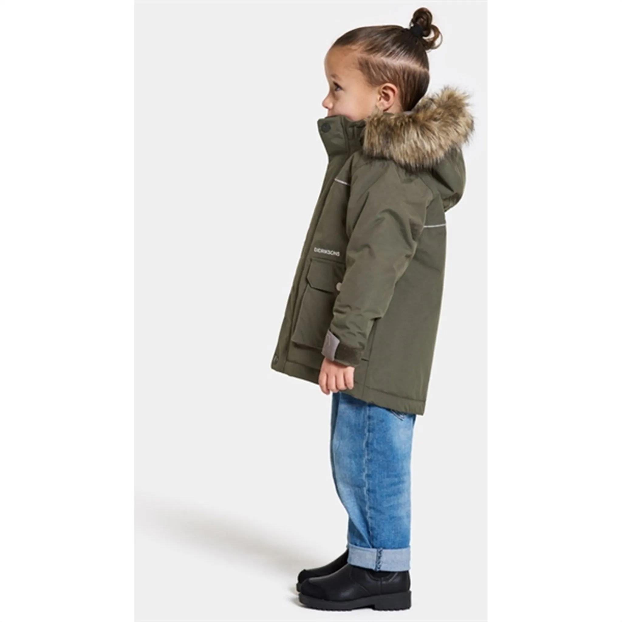 Infatuation Didriksons Deep Green Kure Kids Parka Jacket