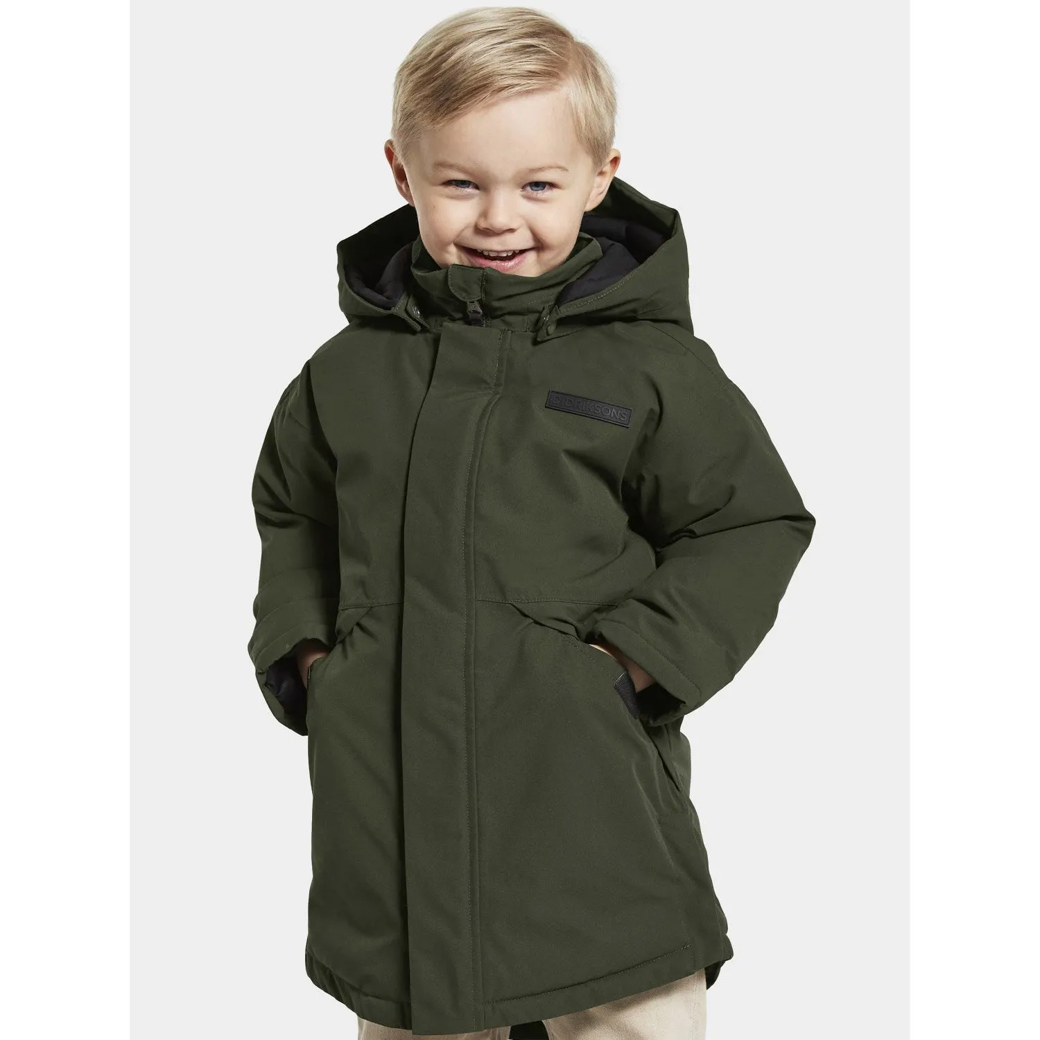Didriksons Deep Green Timon Kids Parka Status