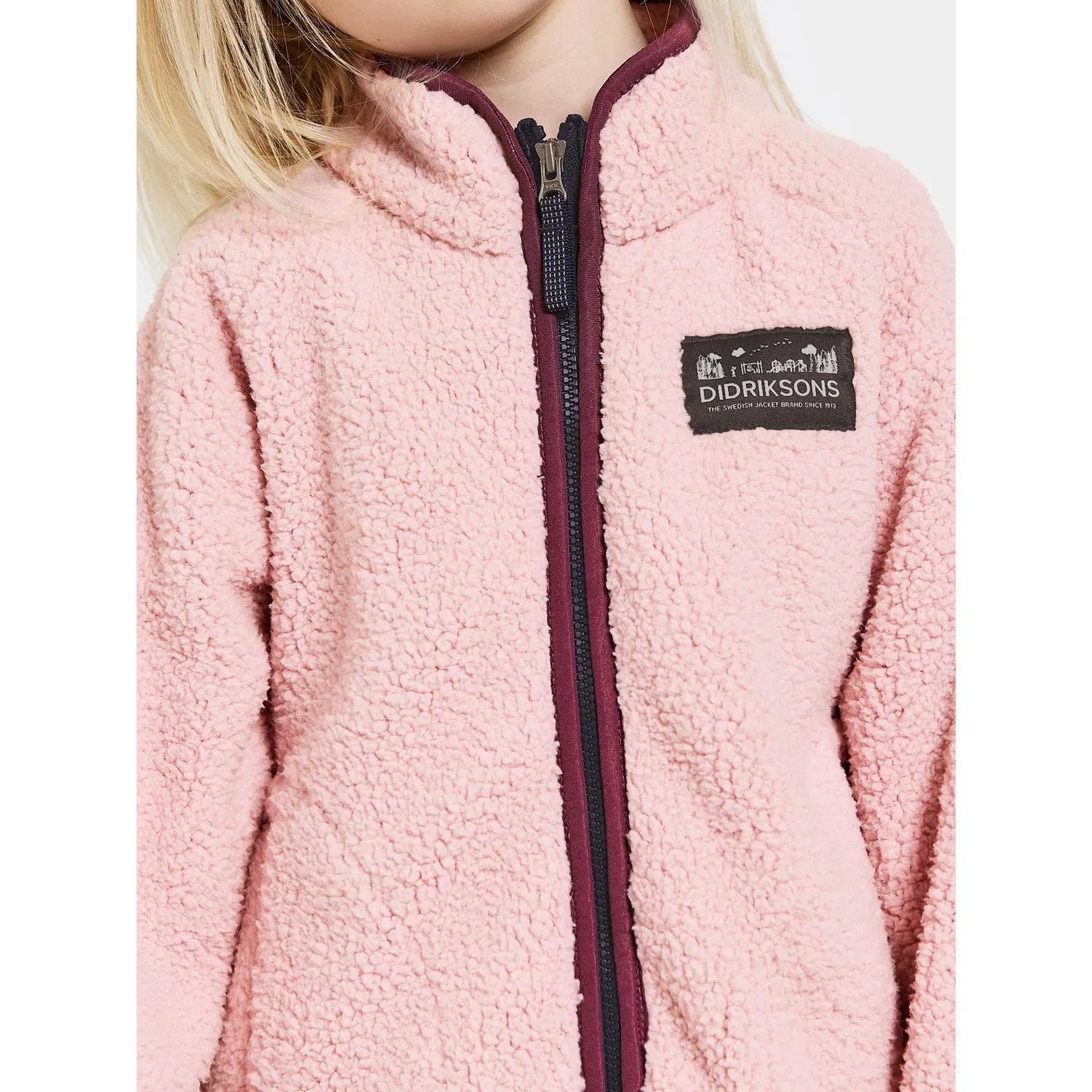 Night Outwear Ridge Walk Didriksons Dusty Pink Gibbs Kids Fullzip Fleece Jacket 2